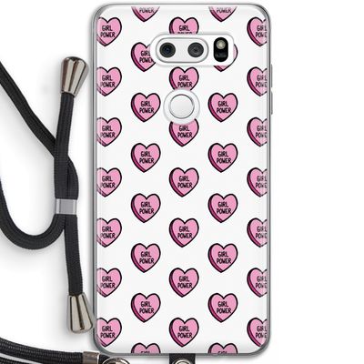 GIRL POWER: LG V30 Transparant Hoesje met koord