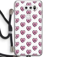 GIRL POWER: LG V30 Transparant Hoesje met koord
