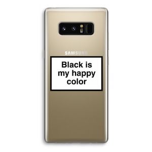 Black is my happy color: Samsung Galaxy Note 8 Transparant Hoesje