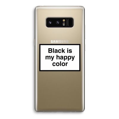 Black is my happy color: Samsung Galaxy Note 8 Transparant Hoesje