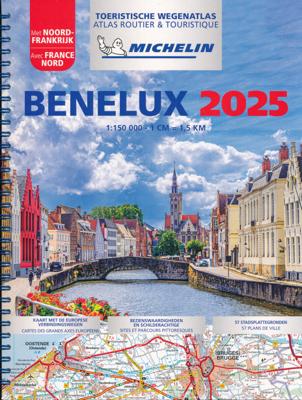 Wegenatlas Benelux 2025 | Ringband | A4-Formaat | Michelin
