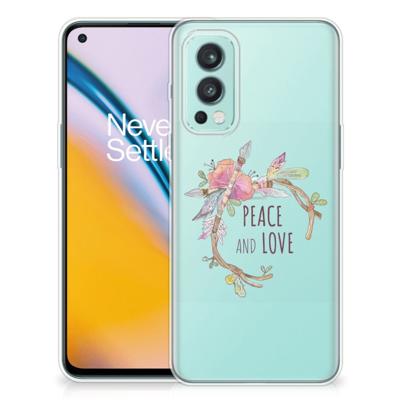 OnePlus Nord 2 5G Telefoonhoesje met Naam Boho Text OnePlus Nord 2 5G Telefoonhoesje met Naam Boho Text