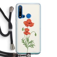 Red poppy: Huawei P20 Lite (2019) Transparant Hoesje met koord