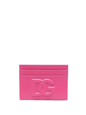 Dolce & Gabbana porte-cartes à logo embossé - Rose