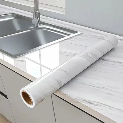 MarbleShield - Luxe Zelfklevende Marmerfolie voor Keuken & Meubels