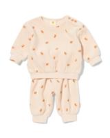 HEMA Newborn kledingset velours beren ecru (ecru)