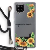 Zonnebloemen: Samsung Galaxy A42 5G Transparant Hoesje met koord