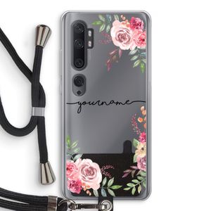 Rozen: Xiaomi Mi Note 10 Transparant Hoesje met koord