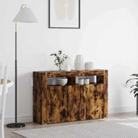 Dressoir Gerookt eiken 116 x 30 x 75 cm Bewerkt hout