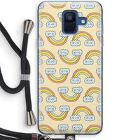 Regenboog: Samsung Galaxy A6 (2018) Transparant Hoesje met koord Regenboog: Samsung Galaxy A6 (2018) Transparant Hoesje met koord