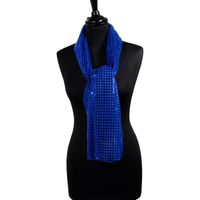 Blauwe glitter pailletten disco sjaal