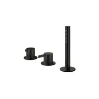 Hotbath Ace Badmengkraan - Badrandcombinatie - éénhendel - 2-weg omstel - handdouche - zwart geborsteld PVD AC075MBP