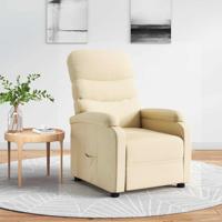 Fauteuil verstelbaar stof crmekleurig