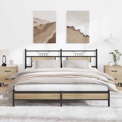 Bedframe zonder matras hout sonoma eikenkleurig 160x200 cm