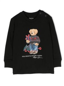 POLO RALPH LAUREN KIDS sweat en coton à motif Polo Bear - Noir