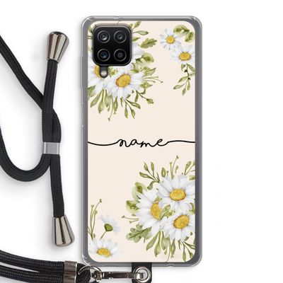 Daisies: Samsung Galaxy A12 Transparant Hoesje met koord