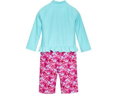 Playshoes zwempak lange mouw Flamingo Mint Roze Maat