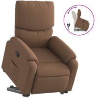 vidaXL Sta-op-stoel verstelbaar stof bruin - thumbnail