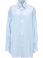 JW Anderson chemise en coton à épaules tombantes - Bleu