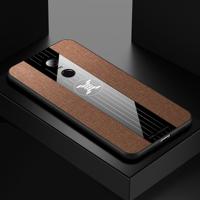 Voor Xiaomi Redmi 5 plus XINLI stiksels doek textuur schokbestendige TPU beschermhoes (bruin)