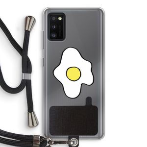 Spiegelei: Samsung Galaxy A41 Transparant Hoesje met koord