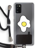 Spiegelei: Samsung Galaxy A41 Transparant Hoesje met koord