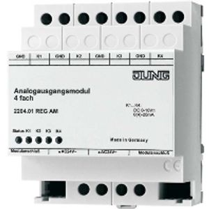 2204.01 REG AM  - EIB, KNX analogue actuator 4-fold for converting EIB, KNX telegrams to analogue signals, 2204.01MDRCAM