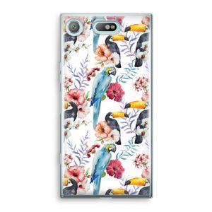 Bloemen tukan: Sony Xperia XZ1 Compact Transparant Hoesje