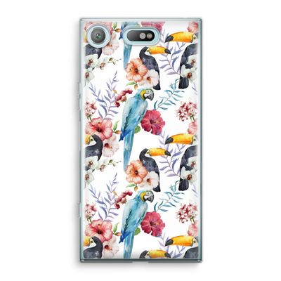 Bloemen tukan: Sony Xperia XZ1 Compact Transparant Hoesje