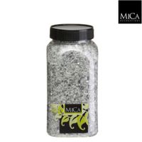 Spiegelglas transparant fles 1 kilogram - Mica Decorations