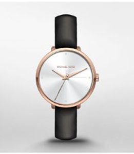 Horlogeband Michael Kors MK2819 Leder Zwart 14mm