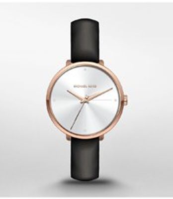 Horlogeband Michael Kors MK2819 Leder Zwart 14mm