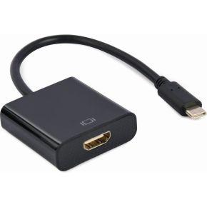 Gembird USB type-C naar HDMI adapterkabel, 4K@60Hz, 15cm, zwart
