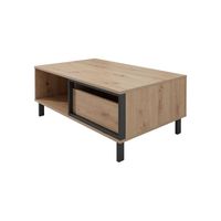 Meubella Salontafel Newby - Eiken - Antraciet - 102 cm