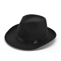 Zwarte Fedora verkleed hoed voor volwassenen - thumbnail