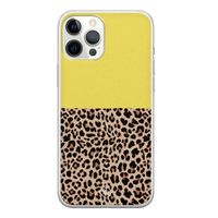 iPhone 12 Pro Max siliconen hoesje - Luipaard geel - thumbnail