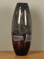 Glazen vaas grijs/lila, 42 cm