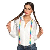 Regenboog kleuren bretels voor dames   -