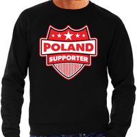 Polen / Poland schild supporter sweater zwart voor heren - thumbnail