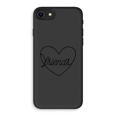Friends heart black: iPhone 8 Biologisch afbreekbaar hoesje