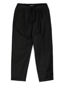 Emporio Armani Kids Broek met elastische taille - Zwart