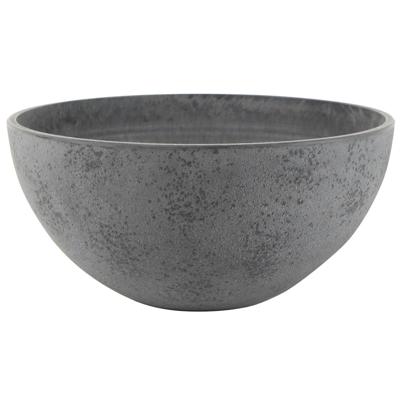 Ter Steege Bloempot/plantenpot schaal - kunststof - donkergrijs - D35 x H17 cm