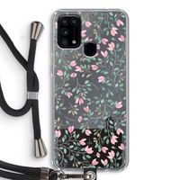 Sierlijke bloemen: Samsung Galaxy M31 Transparant Hoesje met koord