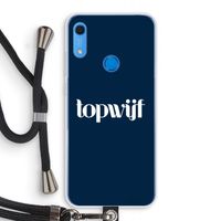 Topwijf Navy: Huawei Y6s Transparant Hoesje met koord