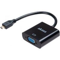 Akasa AK-CBHD21-15BK video kabel adapter 0,15 m HDMI Type D (Micro) VGA (D-Sub) Zwart
