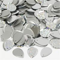 Creativ Company Pailletten, druppel, afm 14x19 mm, zilver, 50 gr/ 1 doos Creativ Company Pailletten, druppel, afm 14x19 mm, zilver, 50 gr/ 1 doos