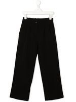 Pinko Kids pantalon à logo brodé - Noir