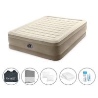 Intex luchtbedset - 2-Persoons - 152 x 203 x 46 cm - Beige - Met Ingebouwde pomp + Accessoires - thumbnail