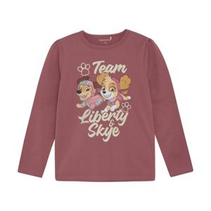 Minymo Meisjes t-shirt LS - Deco roze