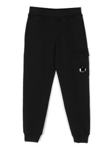 C.P. Company Kids pantalon de jogging à patch logo - Noir